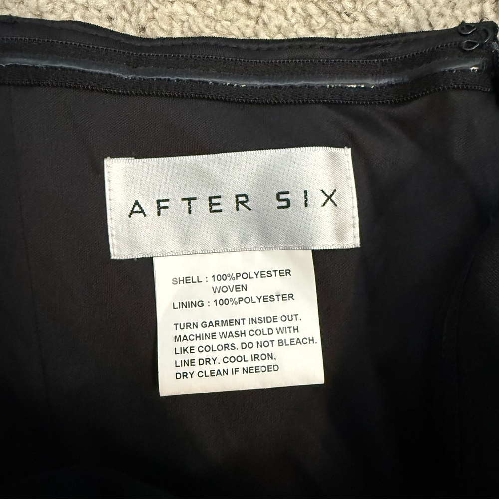 After Six Lissa 6873 Strapless Pleated Crepe Gown Black 20 - Picture 3 of 8